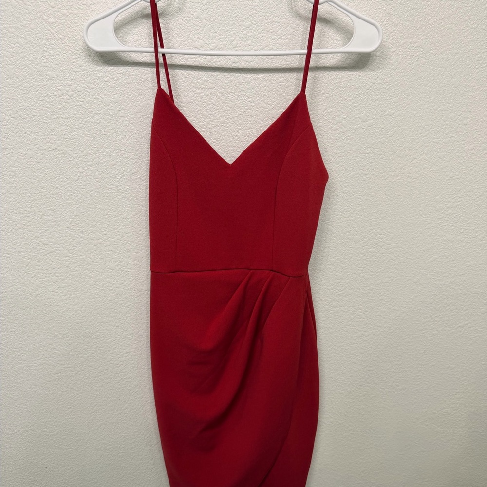 Lulu's Strapless Red Dress